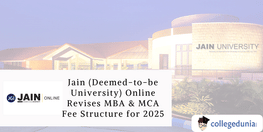 Jain Deemed to be University Online MBA and MCA Fee structure